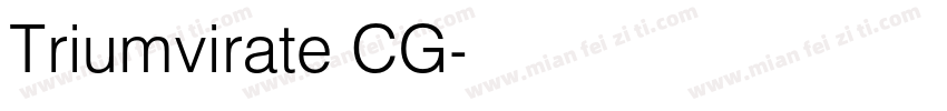 Triumvirate CG字体转换